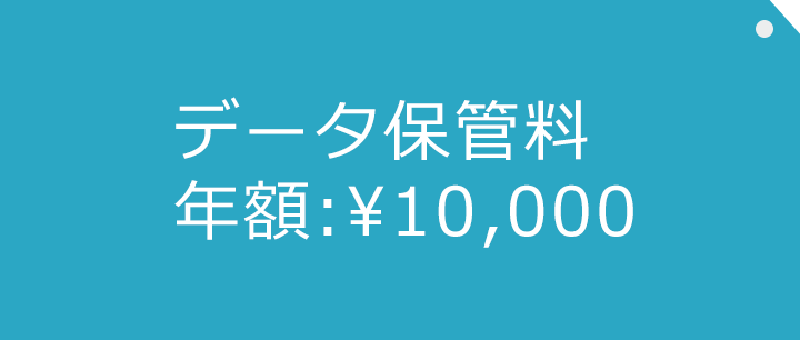 データ保管料:月額:\10,000